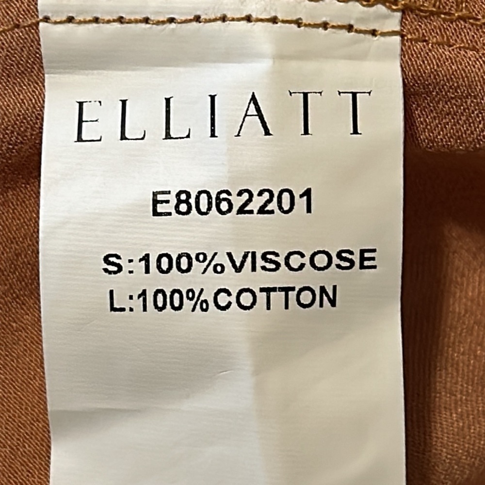 Elliatt Gold Halter Tiered Asymmetric Midi Cocktail Dress Satin Size Small New - Picture 13 of 14